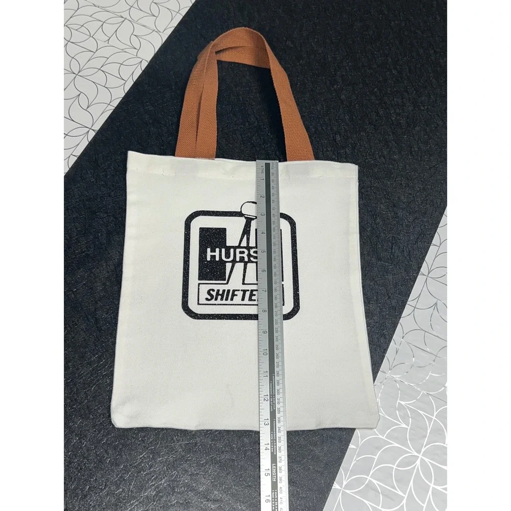 Hurst Shifters Tote Bag White Graphic Canvas Racing Gearhead Automotive Medium